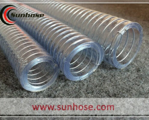 Transparent steel wire reinforced pvc hose